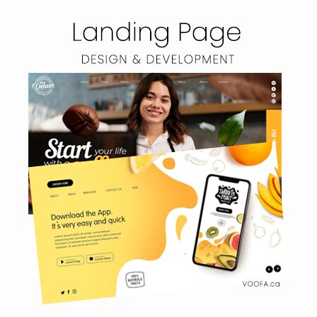 Landing page design